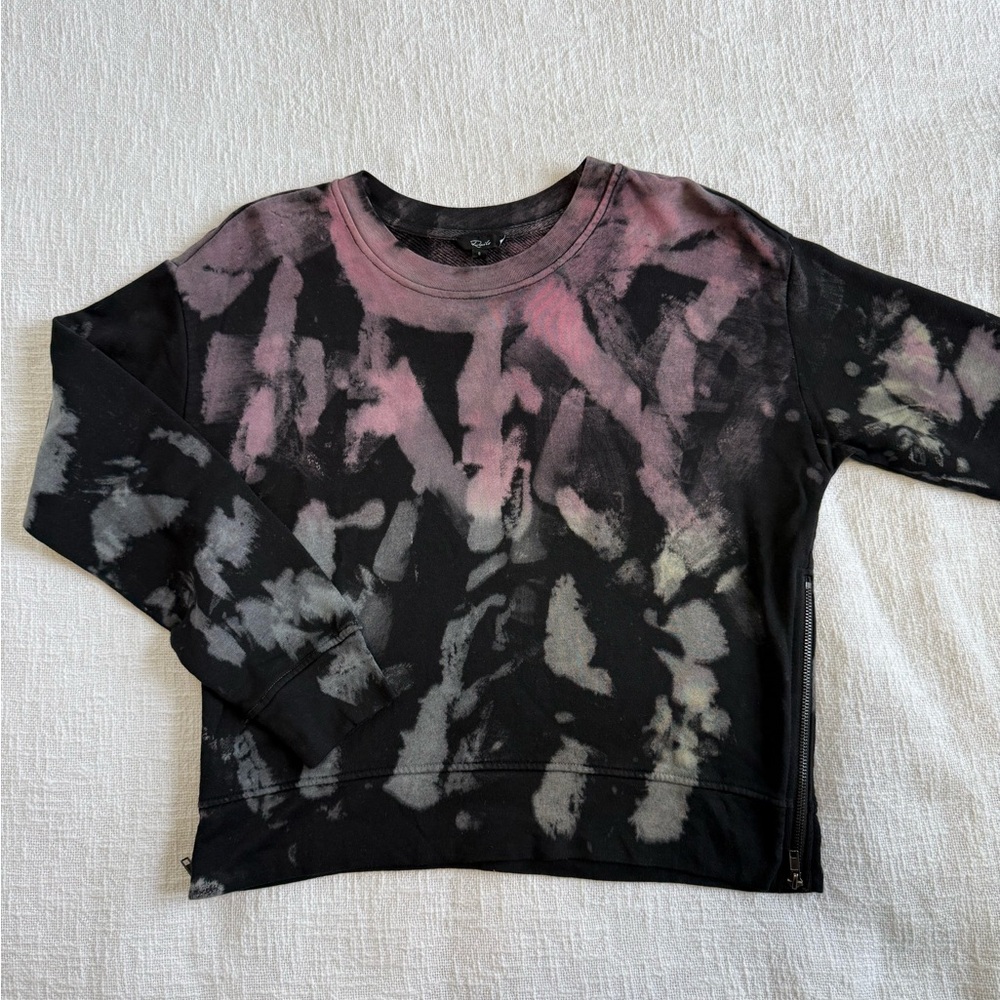 Rails Tie-Dye Sweatshirt - Black and Pink